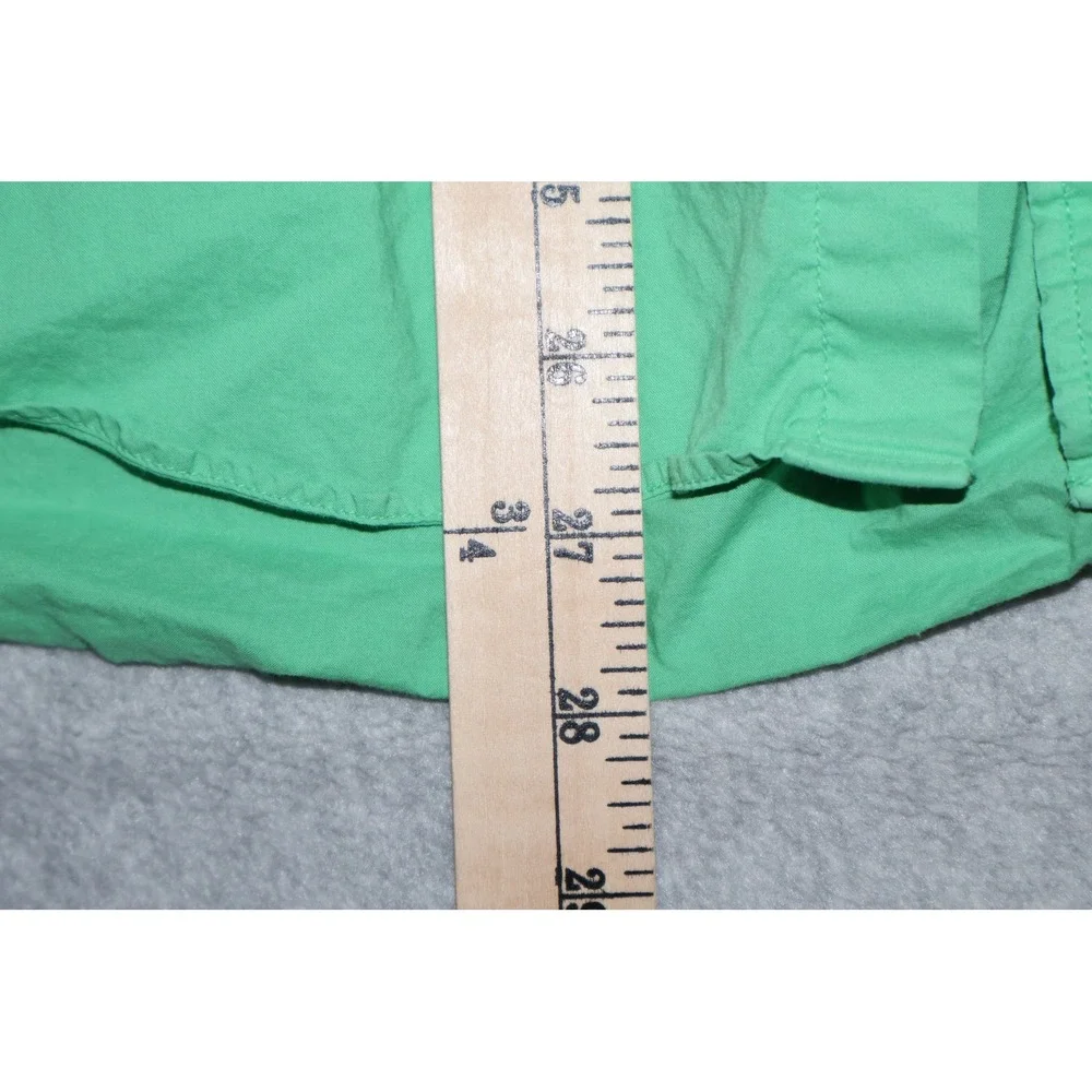 J.Crew Button Down Shirt Mens Small Green Long Sleeve Light Weight Cotton Pocket